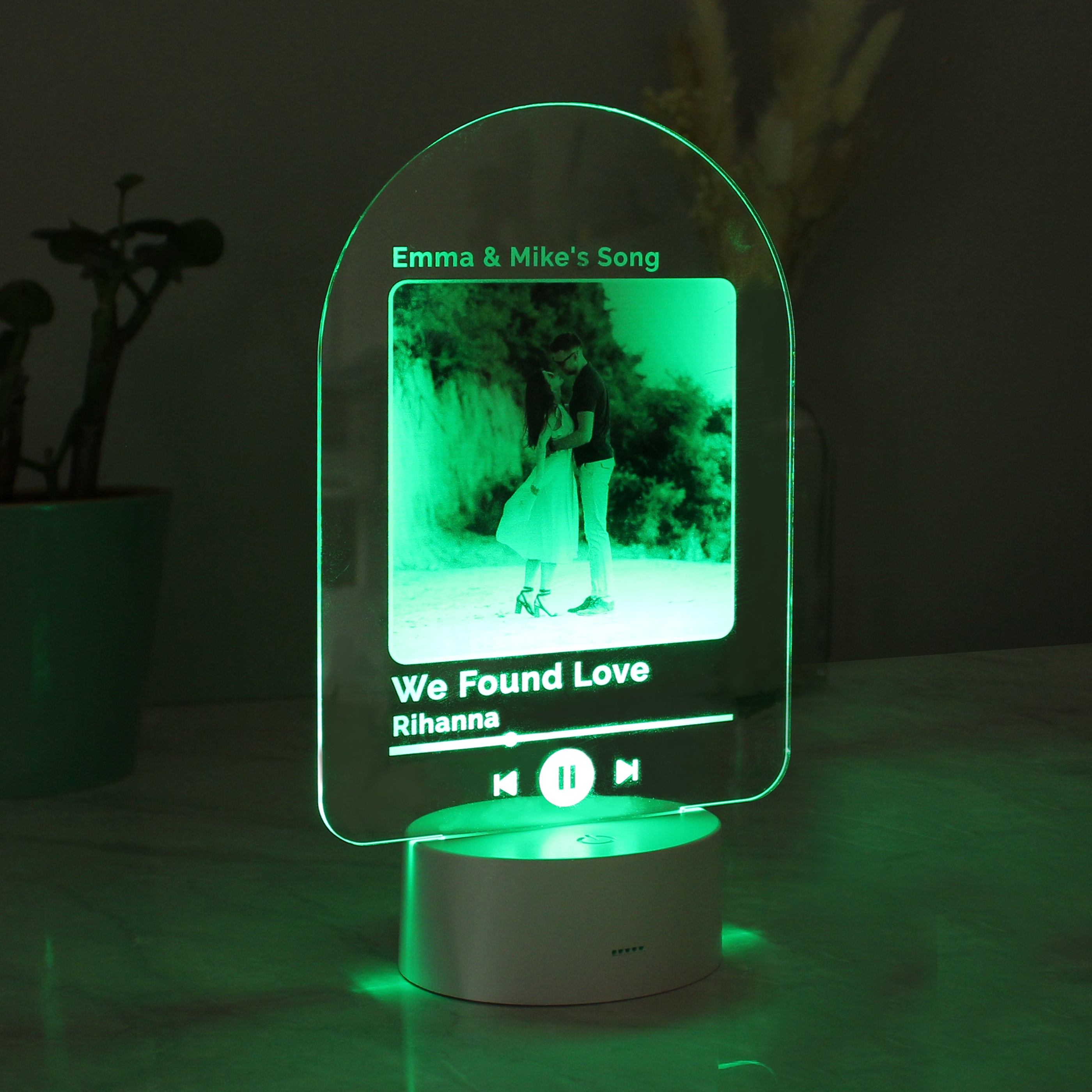 Personalised Our Song Photo Upload LED Colour Changing Light - gift & personalise