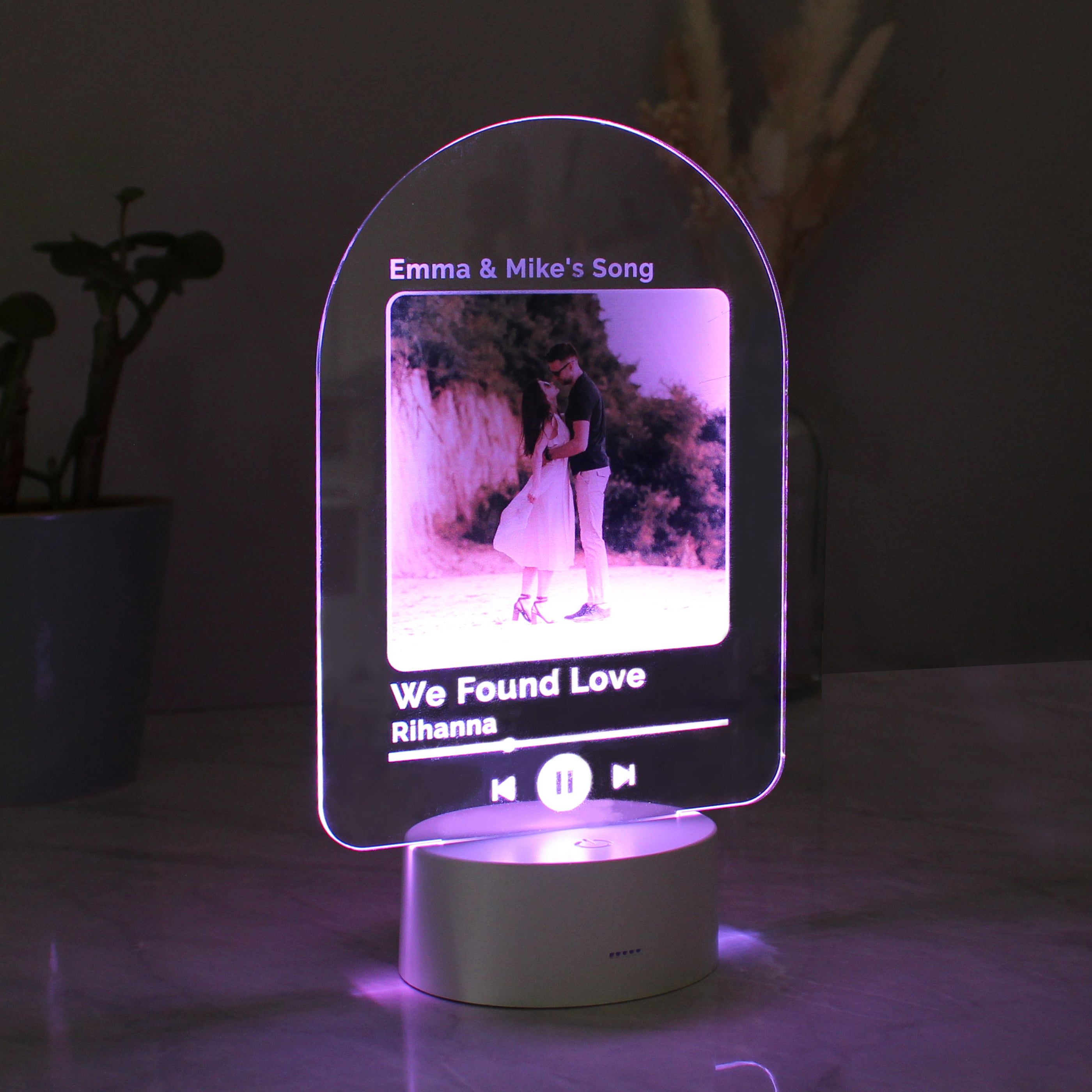 Personalised Our Song Photo Upload LED Colour Changing Light - gift & personalise