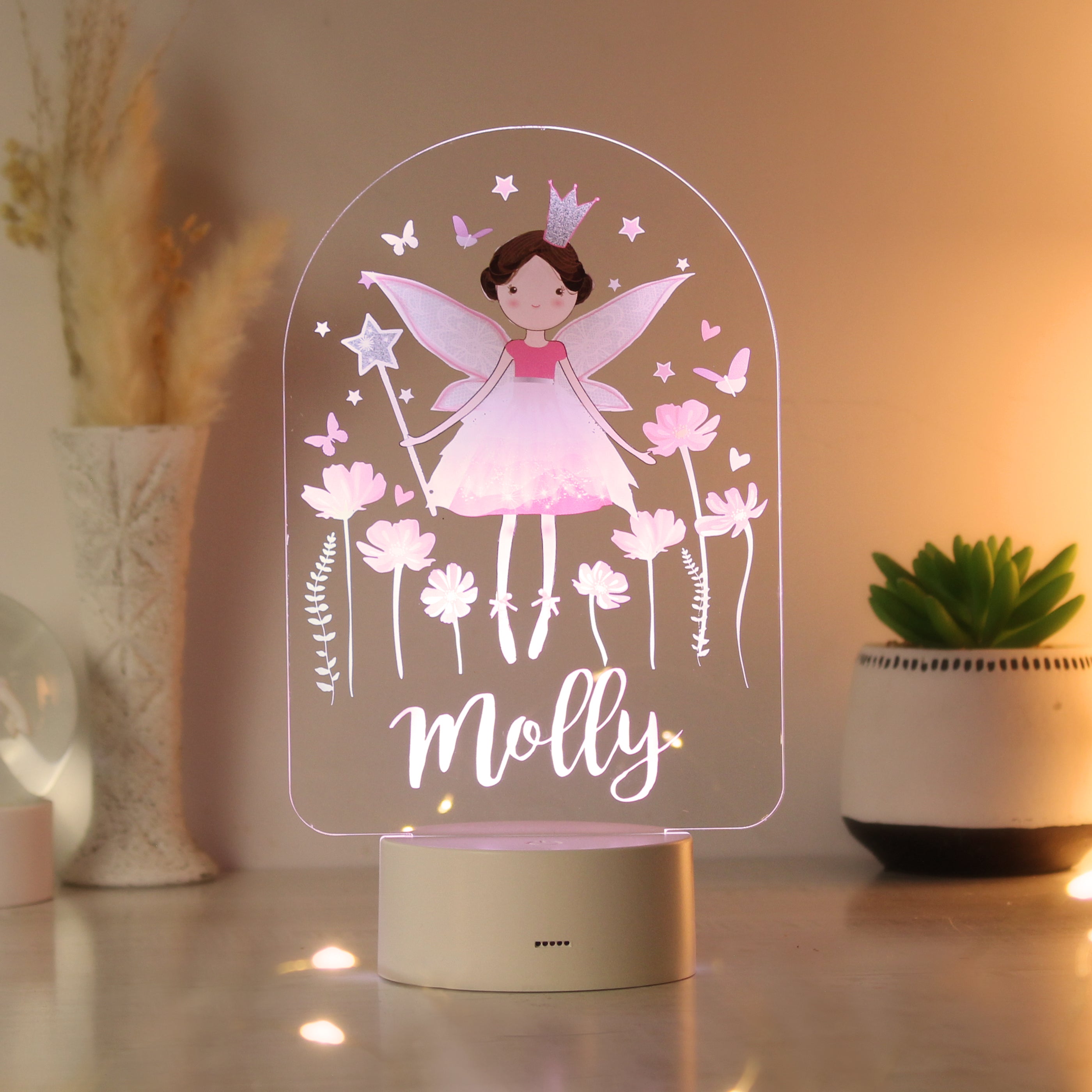 Personalised Fairy LED Colour Changing Night Light - gift & personalise