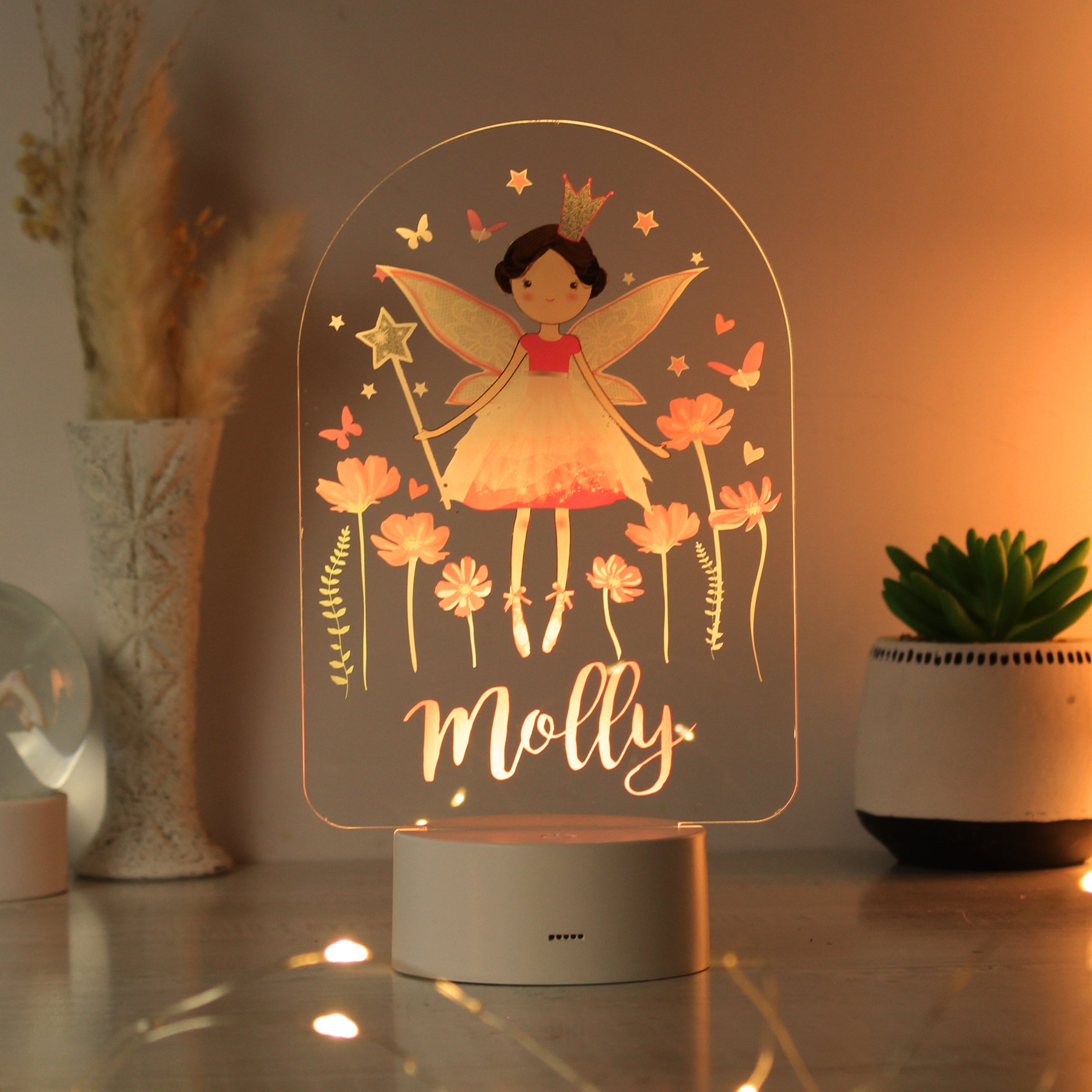 Personalised Fairy LED Colour Changing Night Light - gift & personalise