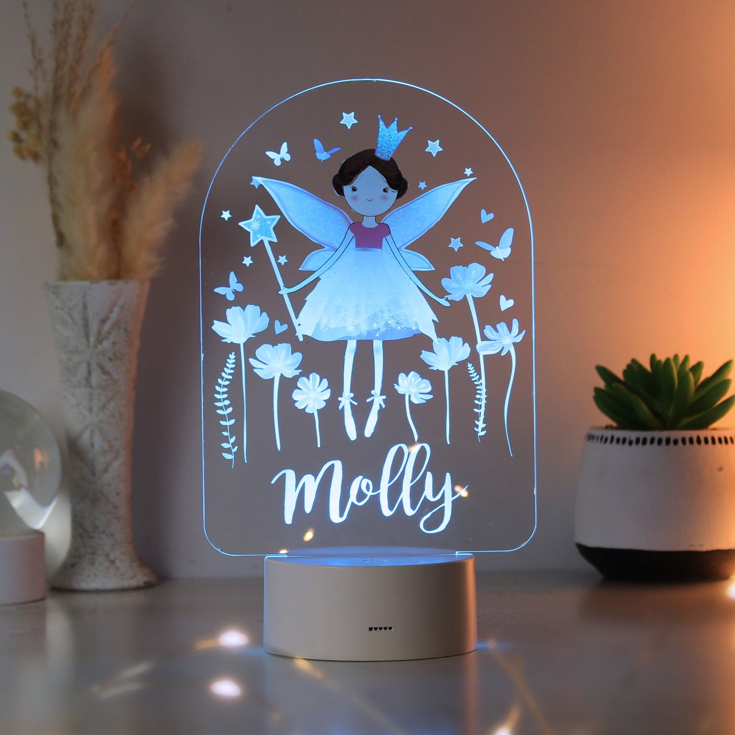 Personalised Fairy LED Colour Changing Night Light - gift & personalise