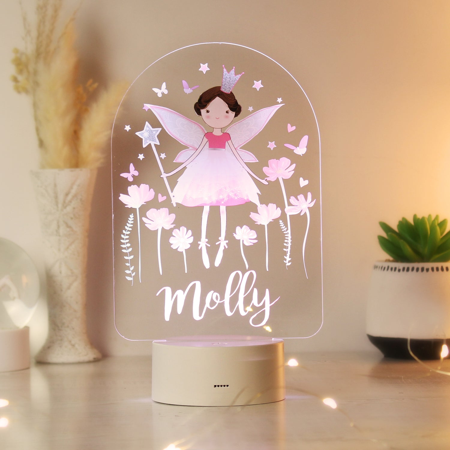 Personalised Fairy LED Colour Changing Night Light - gift & personalise