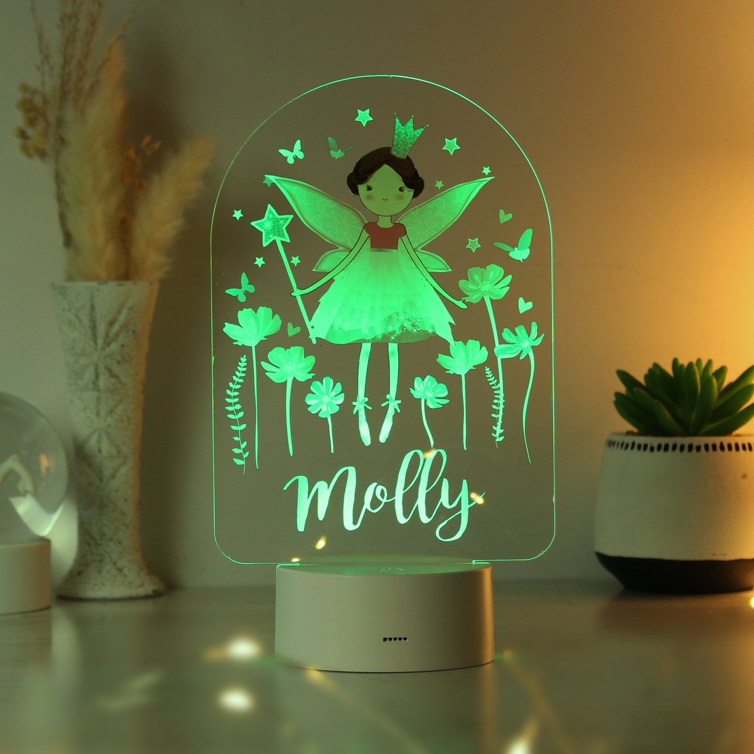 Personalised Fairy LED Colour Changing Night Light - gift & personalise