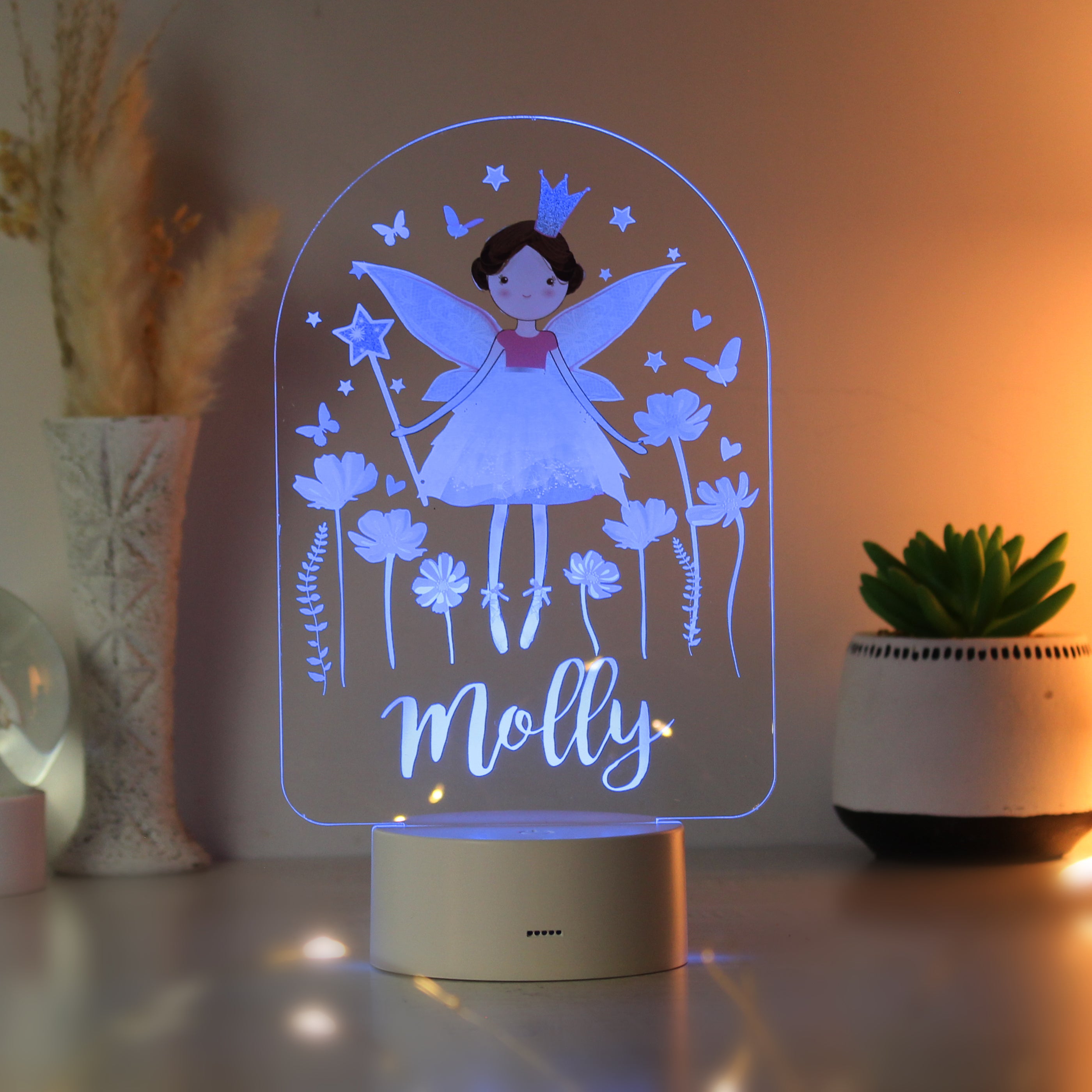 Personalised Fairy LED Colour Changing Night Light - gift & personalise