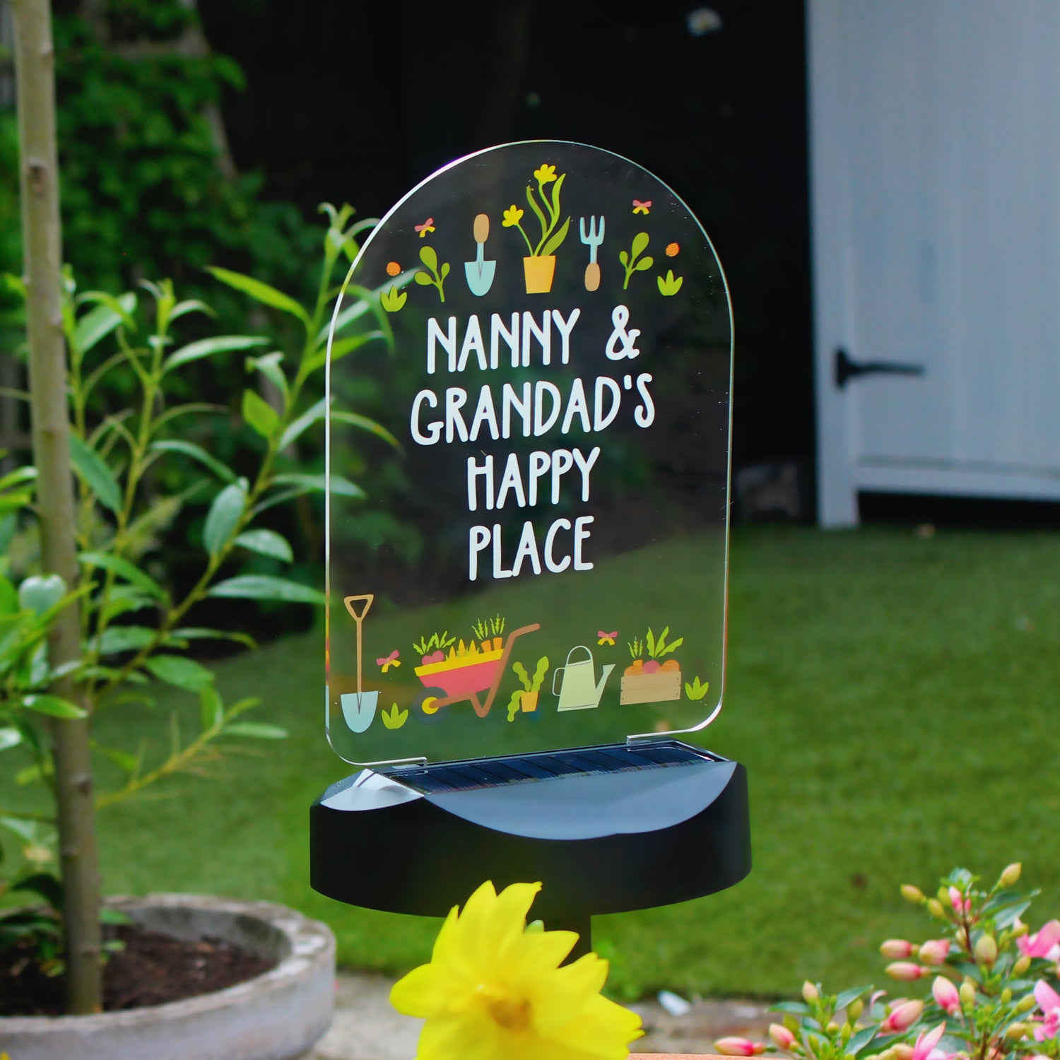 Personalised Vegetable Patch Outdoor Solar Light - gift & personalise