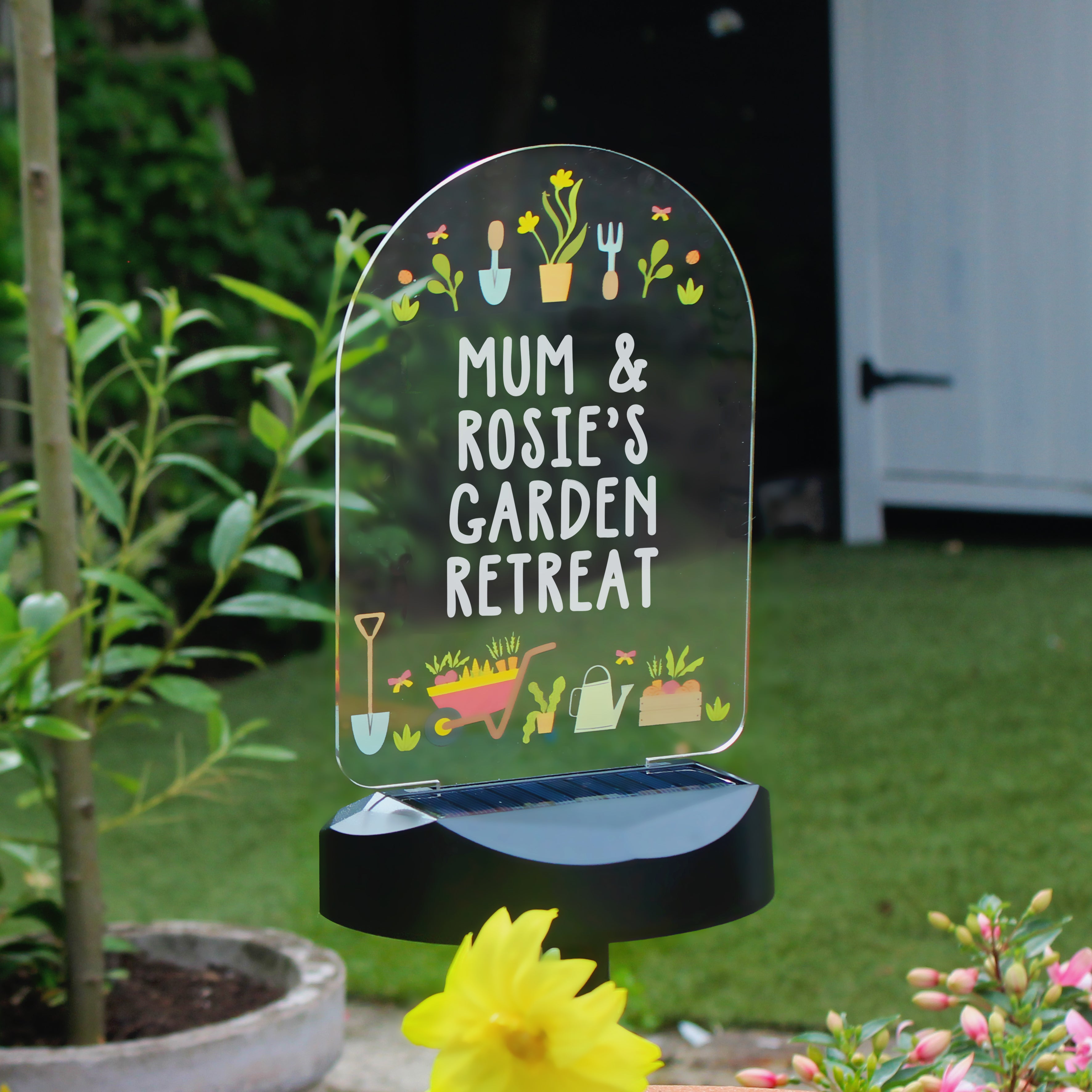 Personalised Vegetable Patch Outdoor Solar Light - gift & personalise