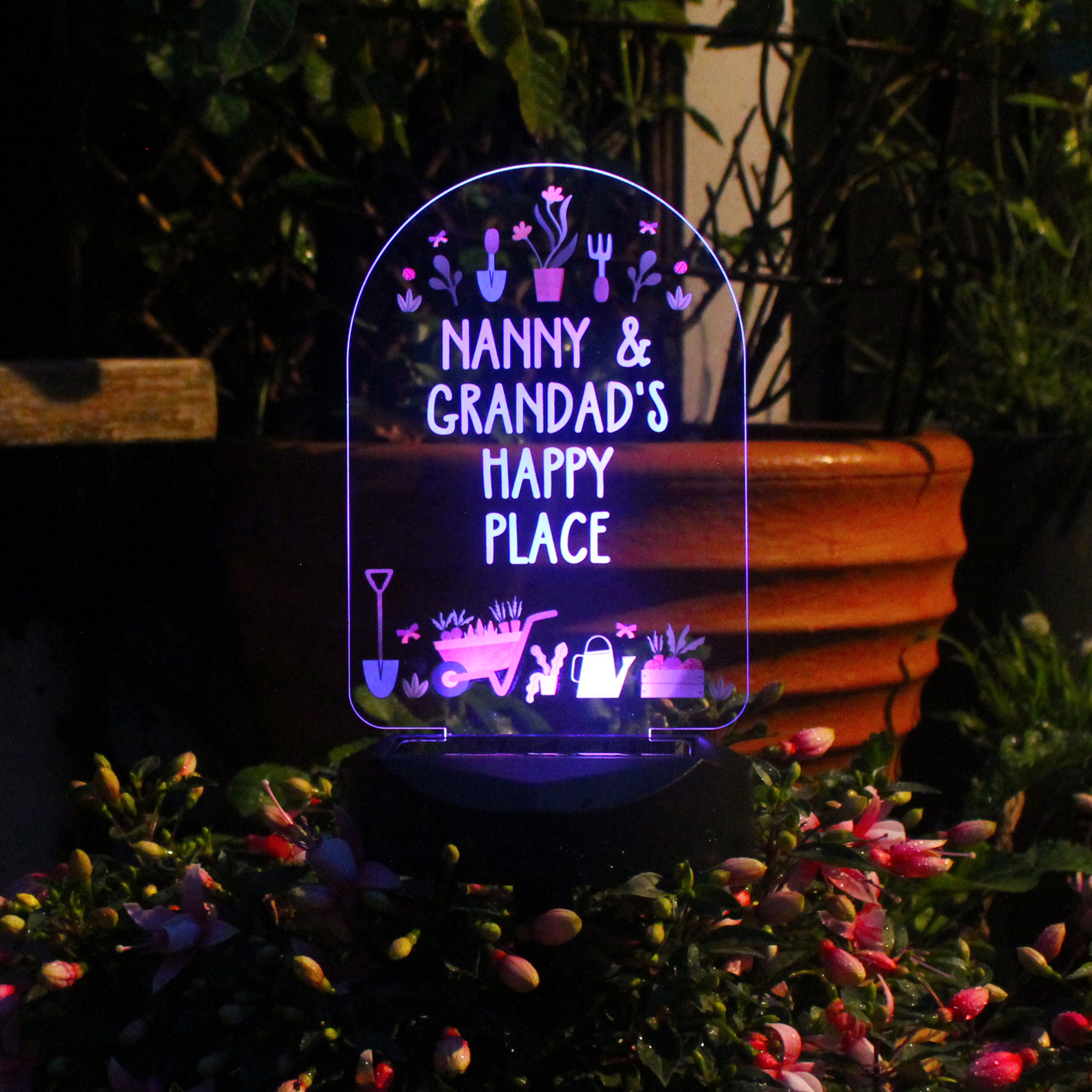 Personalised Vegetable Patch Outdoor Solar Light - gift & personalise