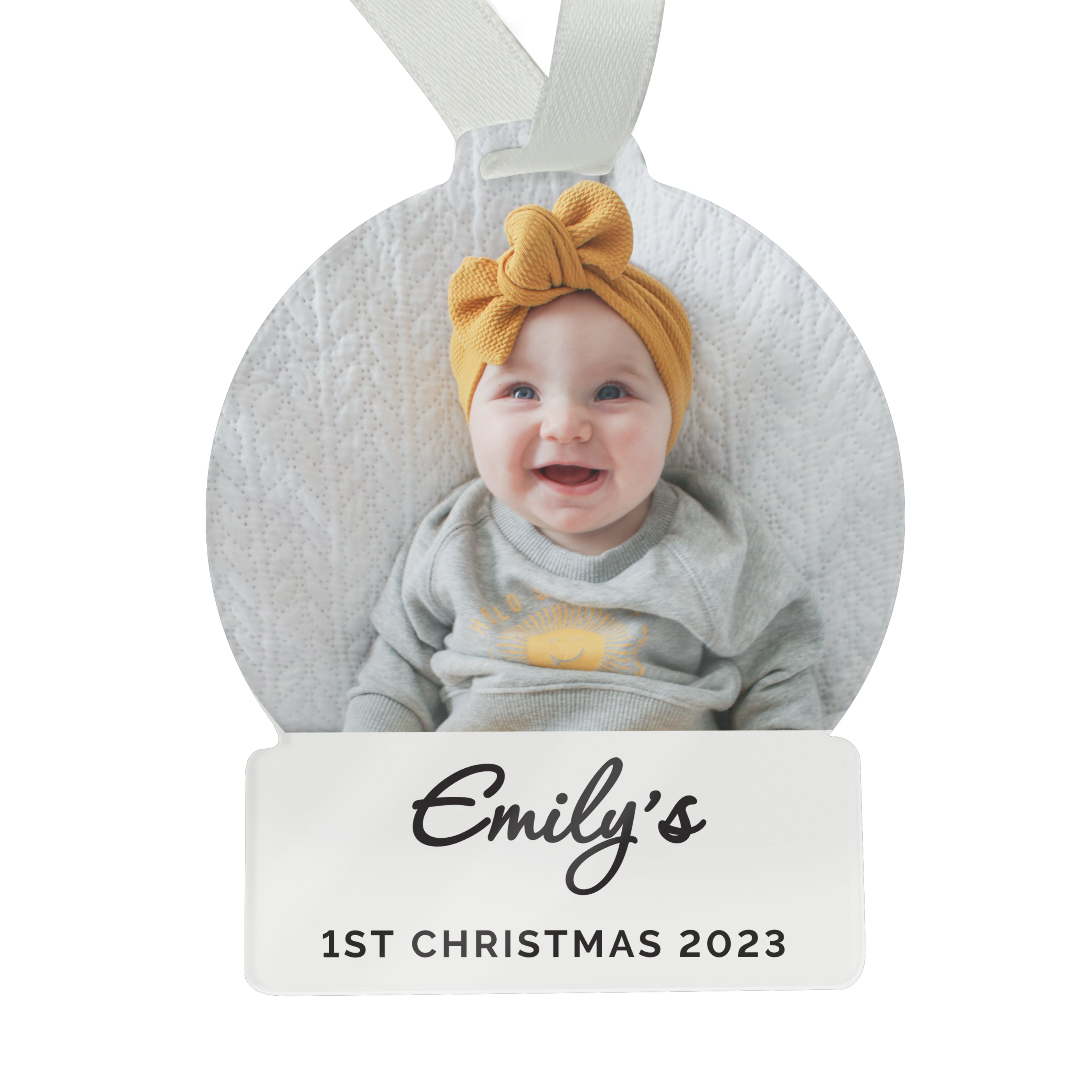 Personalised Photo Upload Acrylic Decoration - gift & personalise