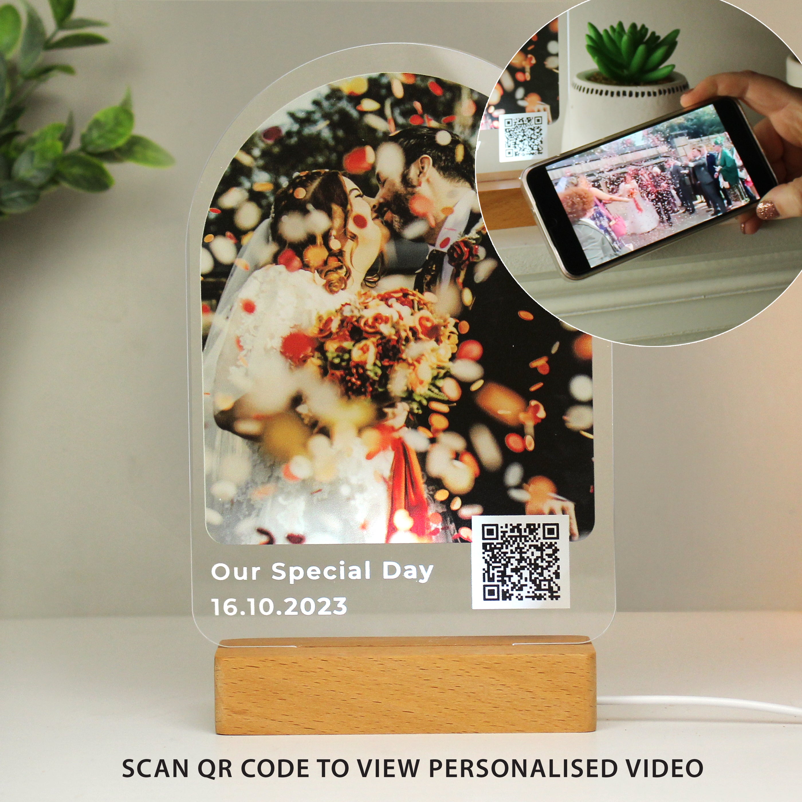 Personalised QR Photo Upload LED Light - gift & personalise