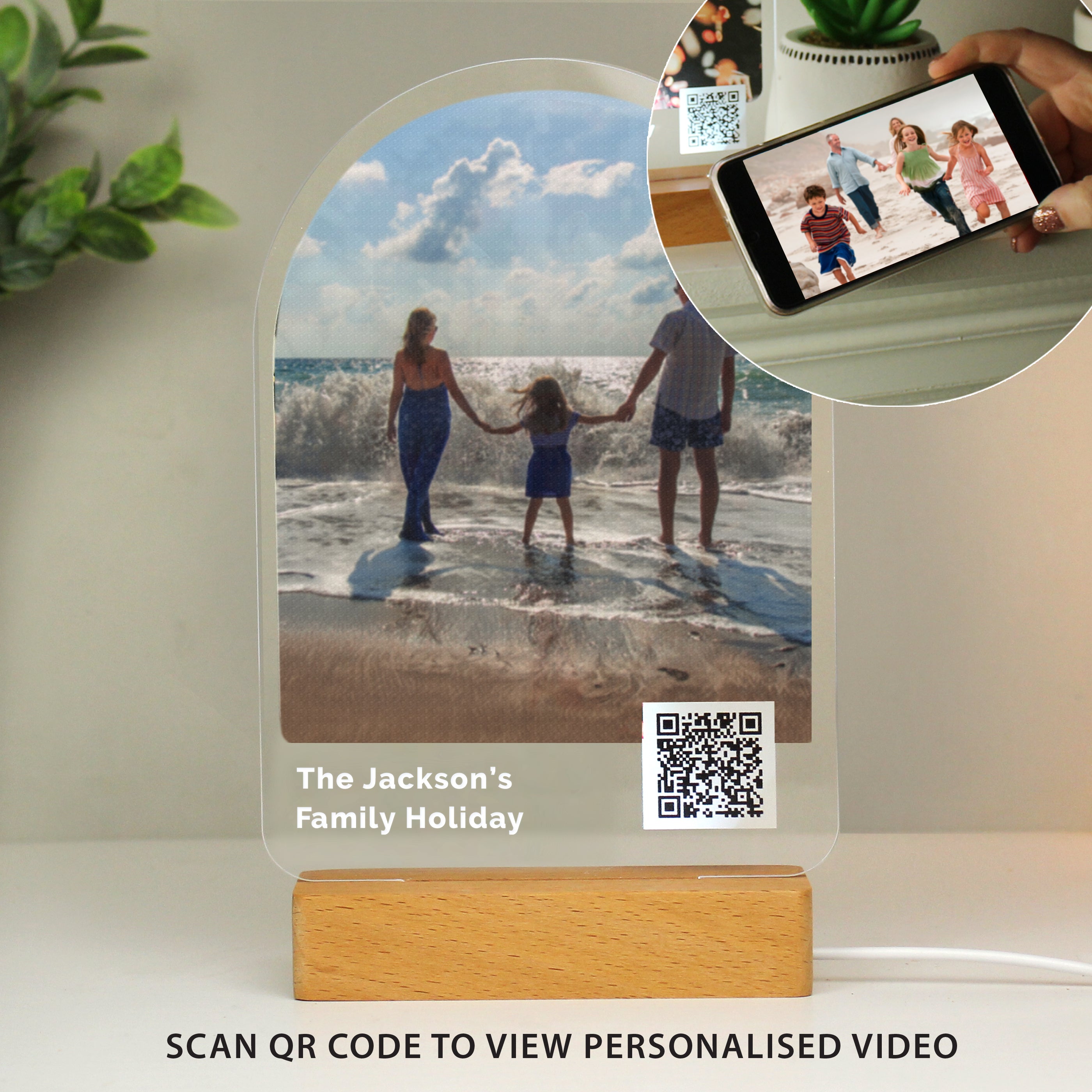 Personalised QR Photo Upload LED Light - gift & personalise