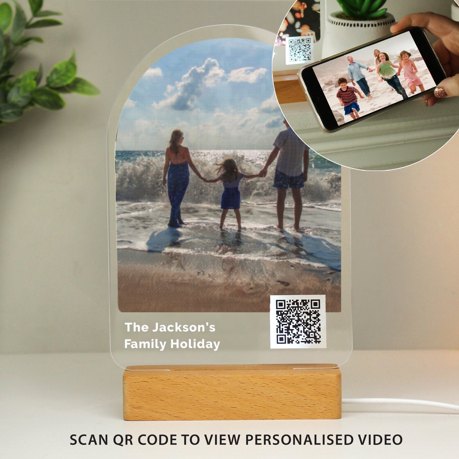 Personalised QR Photo Upload LED Light - gift & personalise