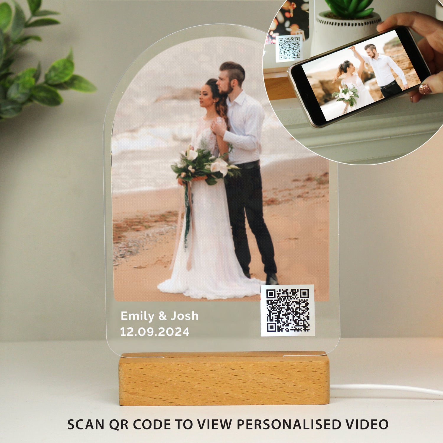 Personalised QR Photo Upload LED Light - gift & personalise