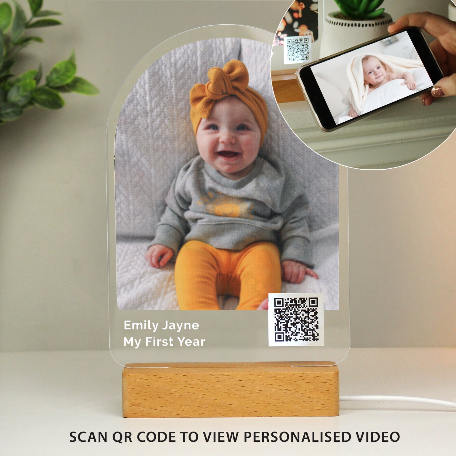 Personalised QR Photo Upload LED Light - gift & personalise