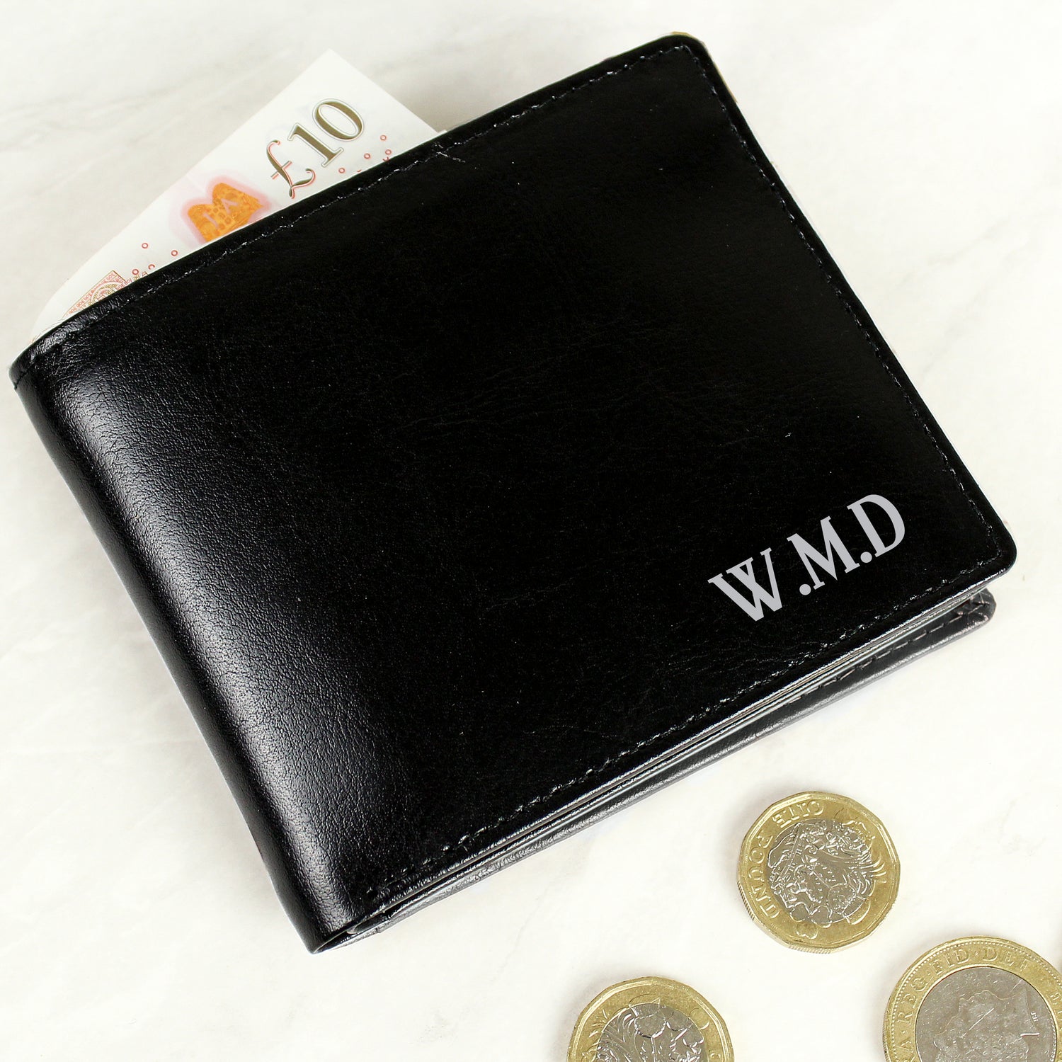 Personalised Initial Leather Wallet - gift & personalise