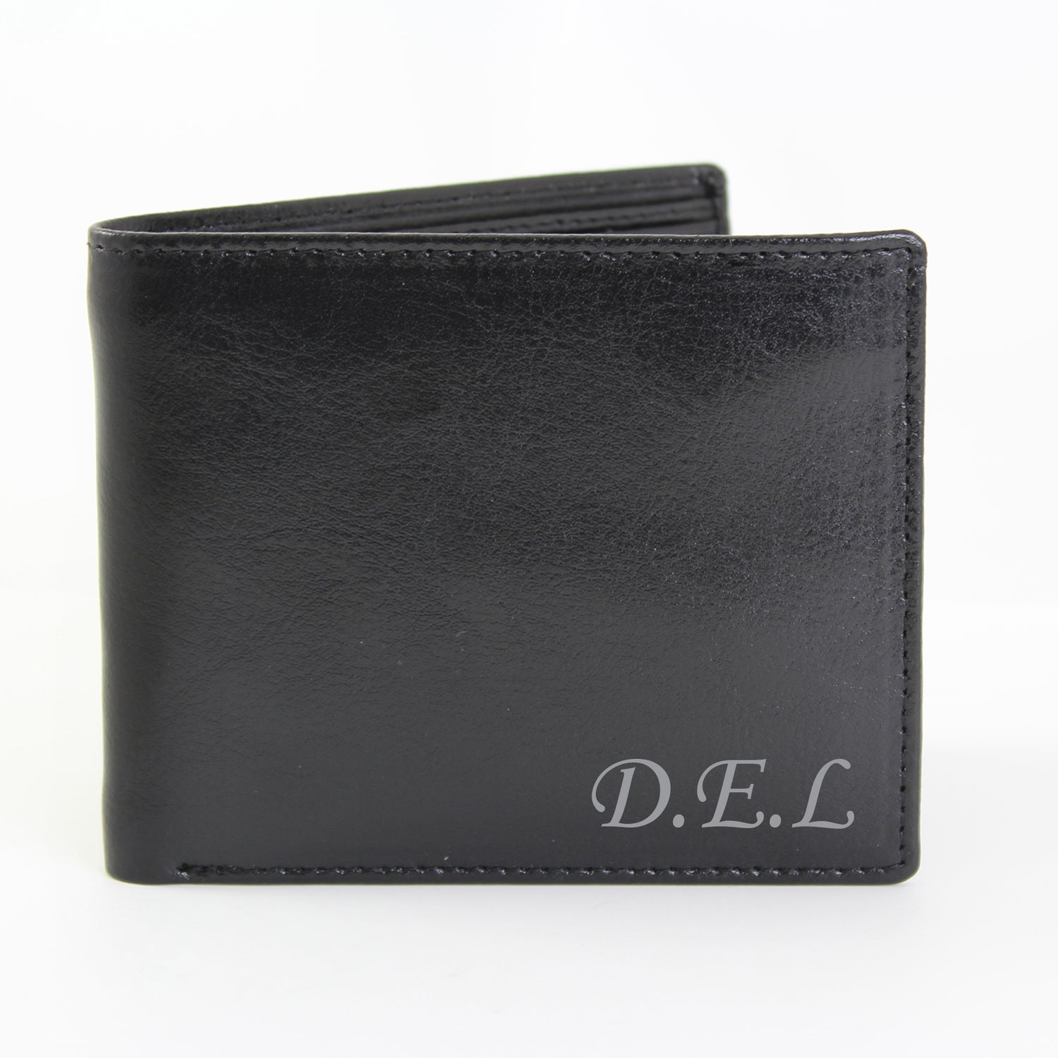 Personalised Script Font Leather Wallet - gift & personalise