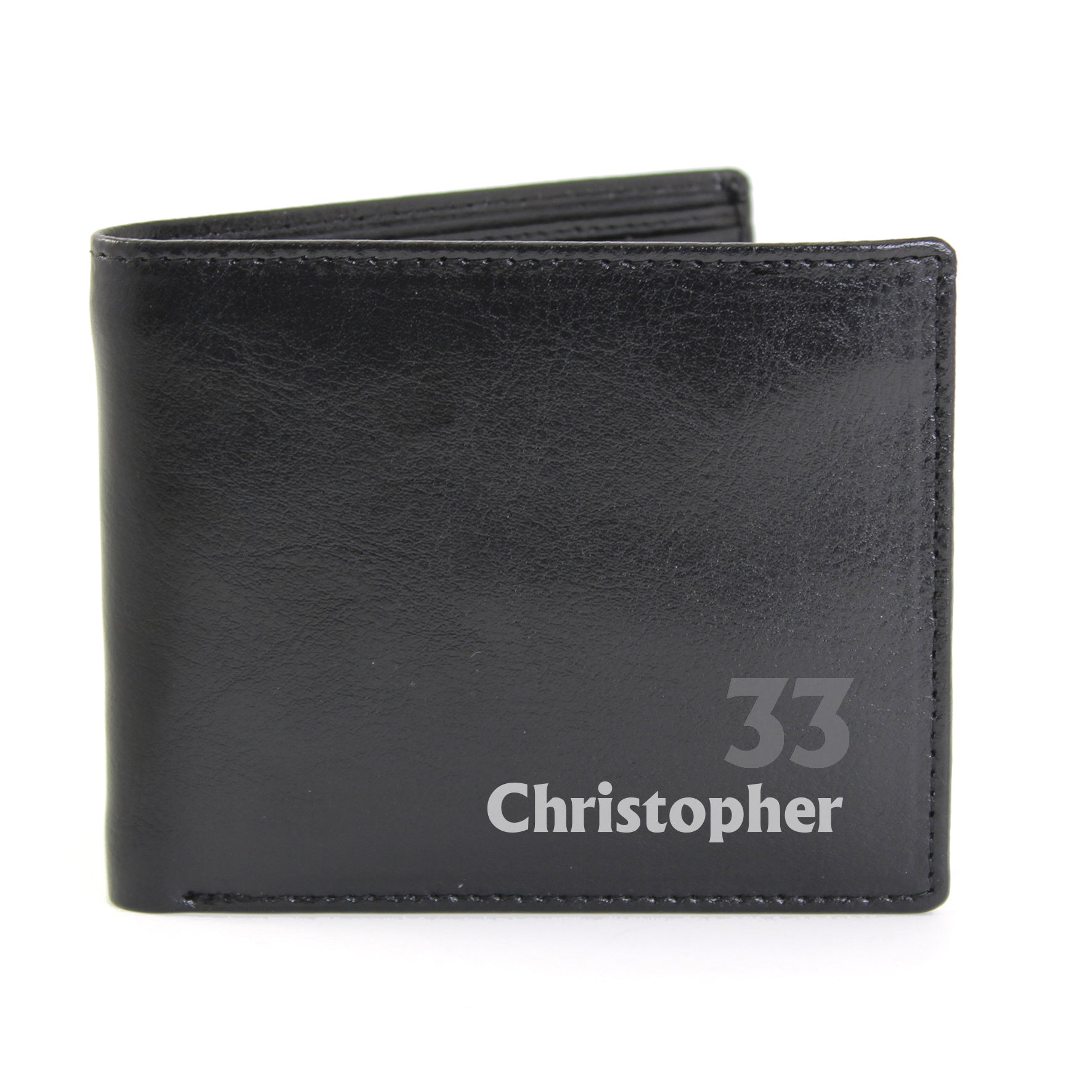 Personalised Birthday Leather Wallet - gift & personalise