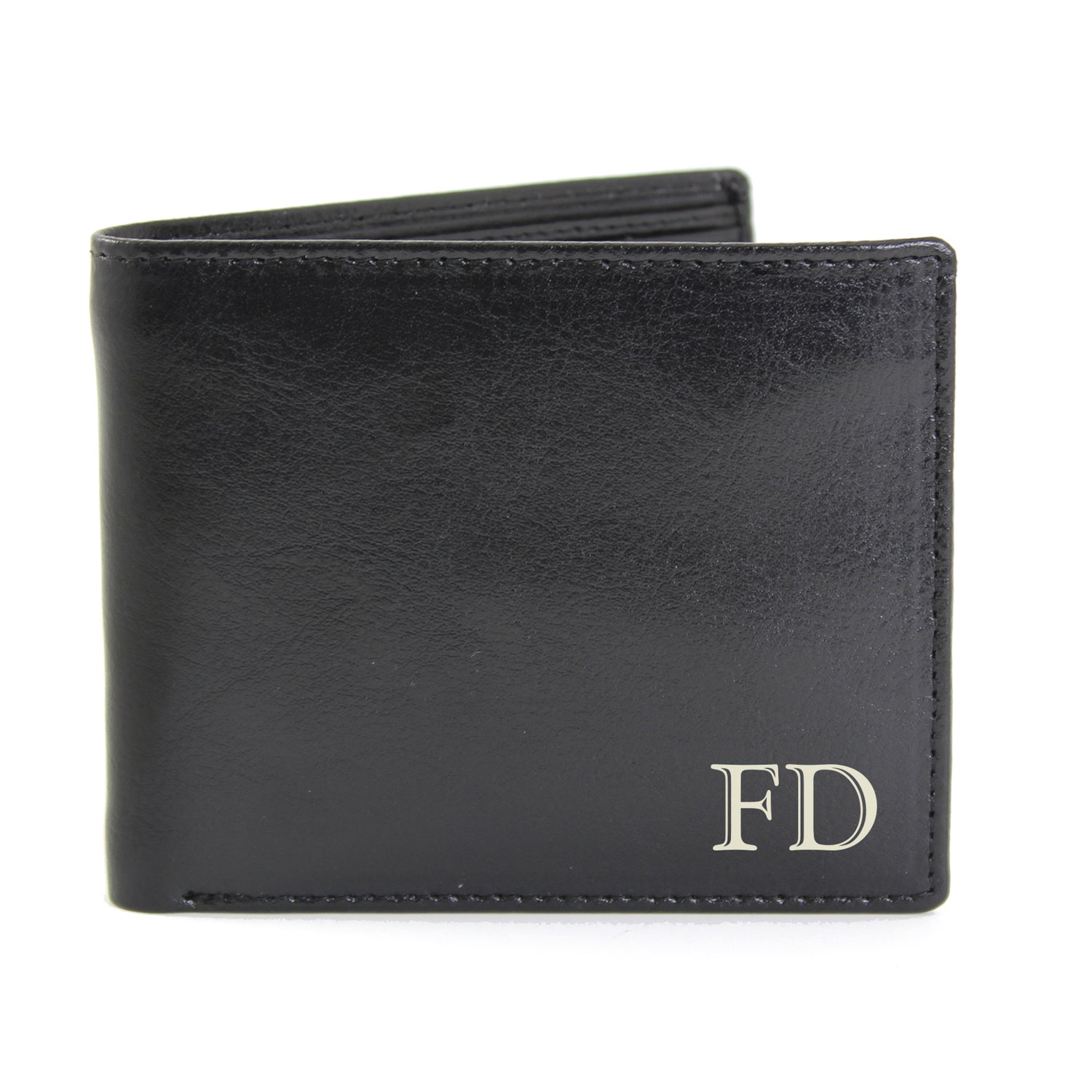 Personalised Initials Leather Wallet - gift & personalise