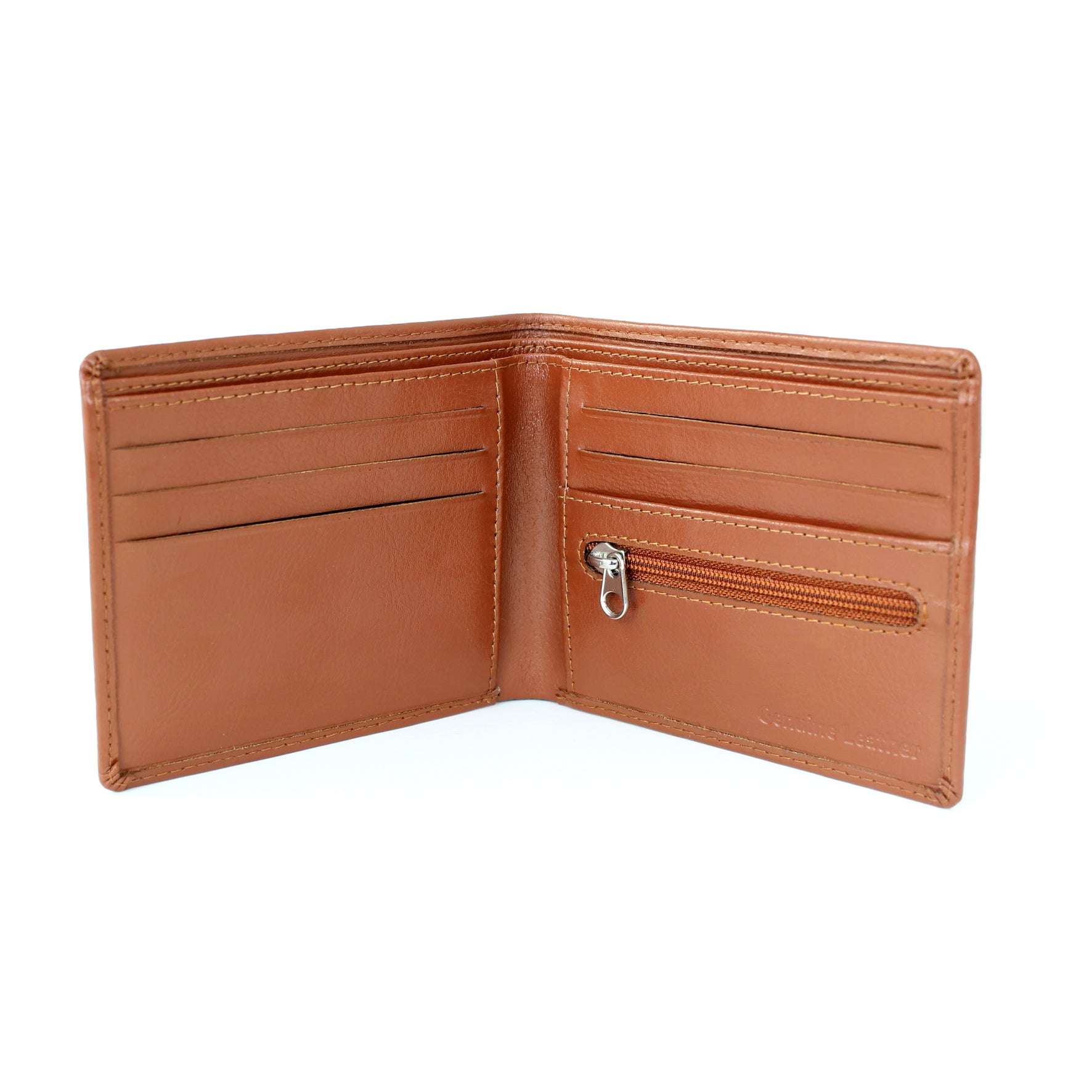 Personalised Big Initials Tan Leather Wallet - gift & personalise