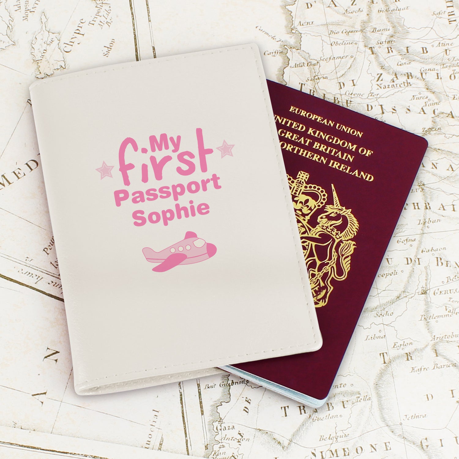 Personalised My First Cream Passport Holder - gift & personalise