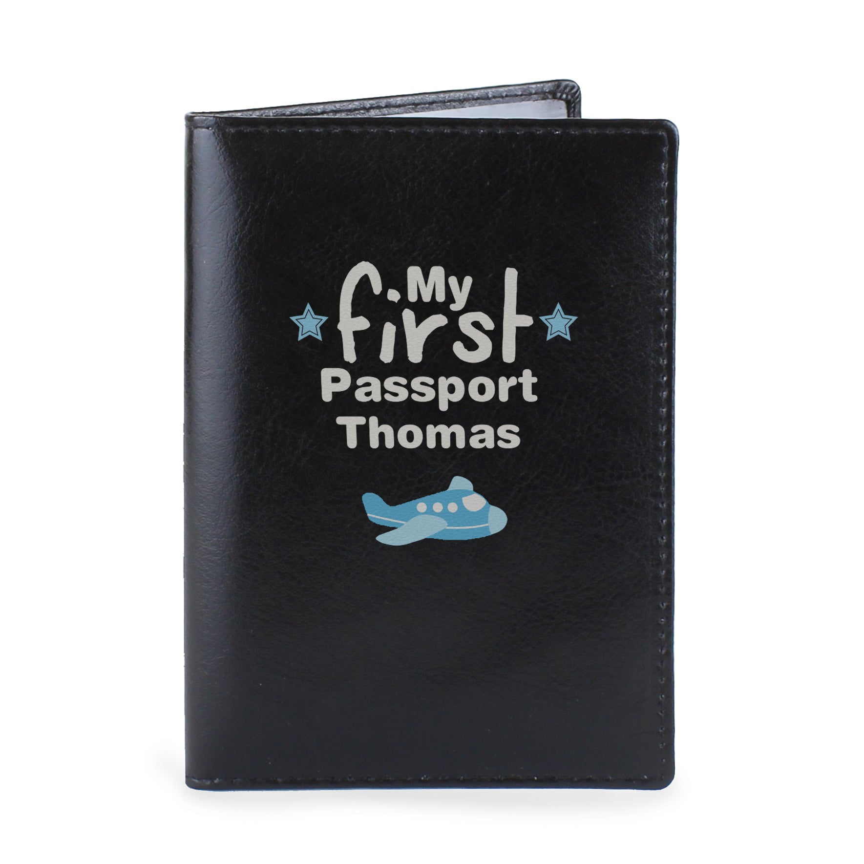 Personalised My First Black Passport Holder - gift & personalise