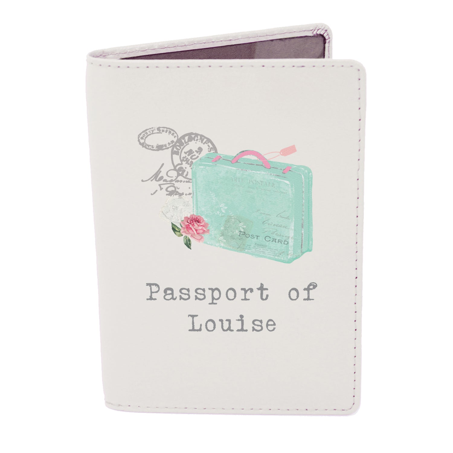 Personalised Vintage Pastel Travel Cream Passport Holder - gift & personalise