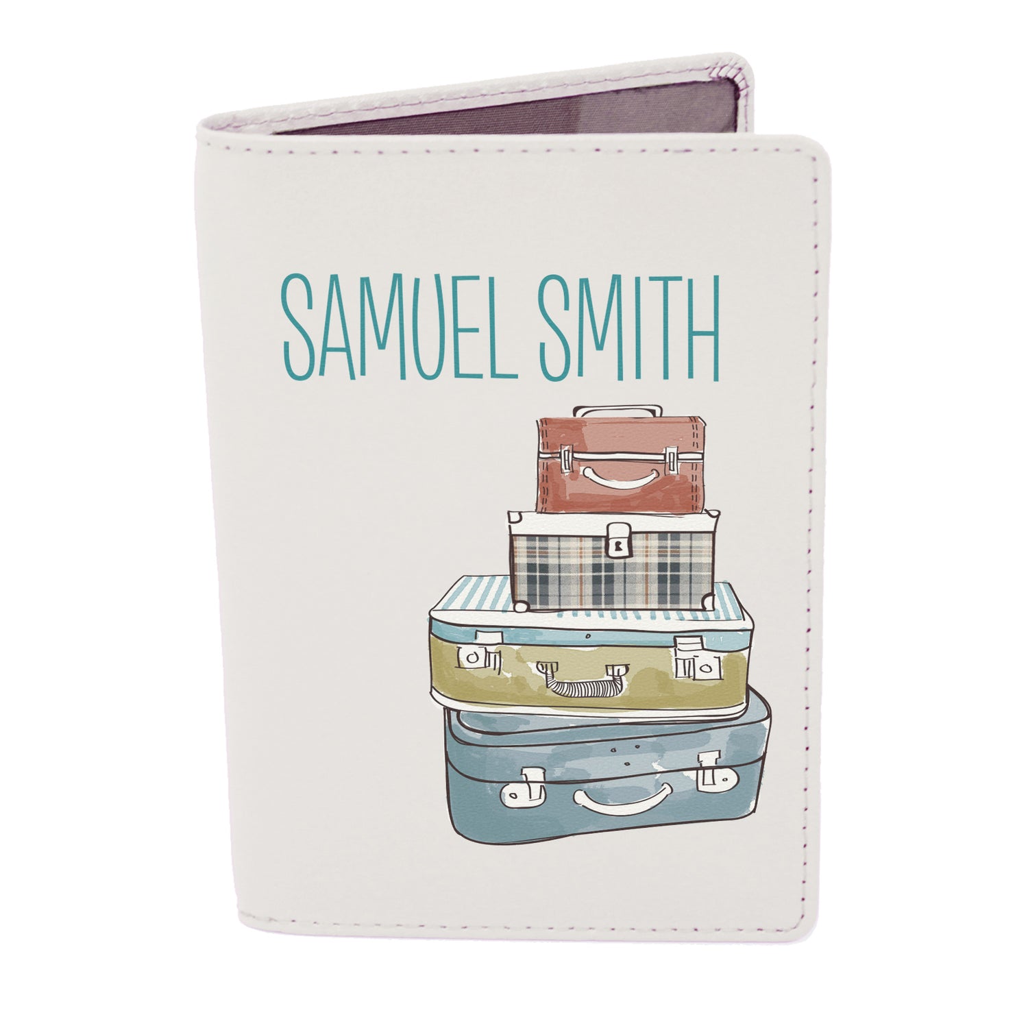 Personalised Suitcases Cream Passport Holder - gift & personalise