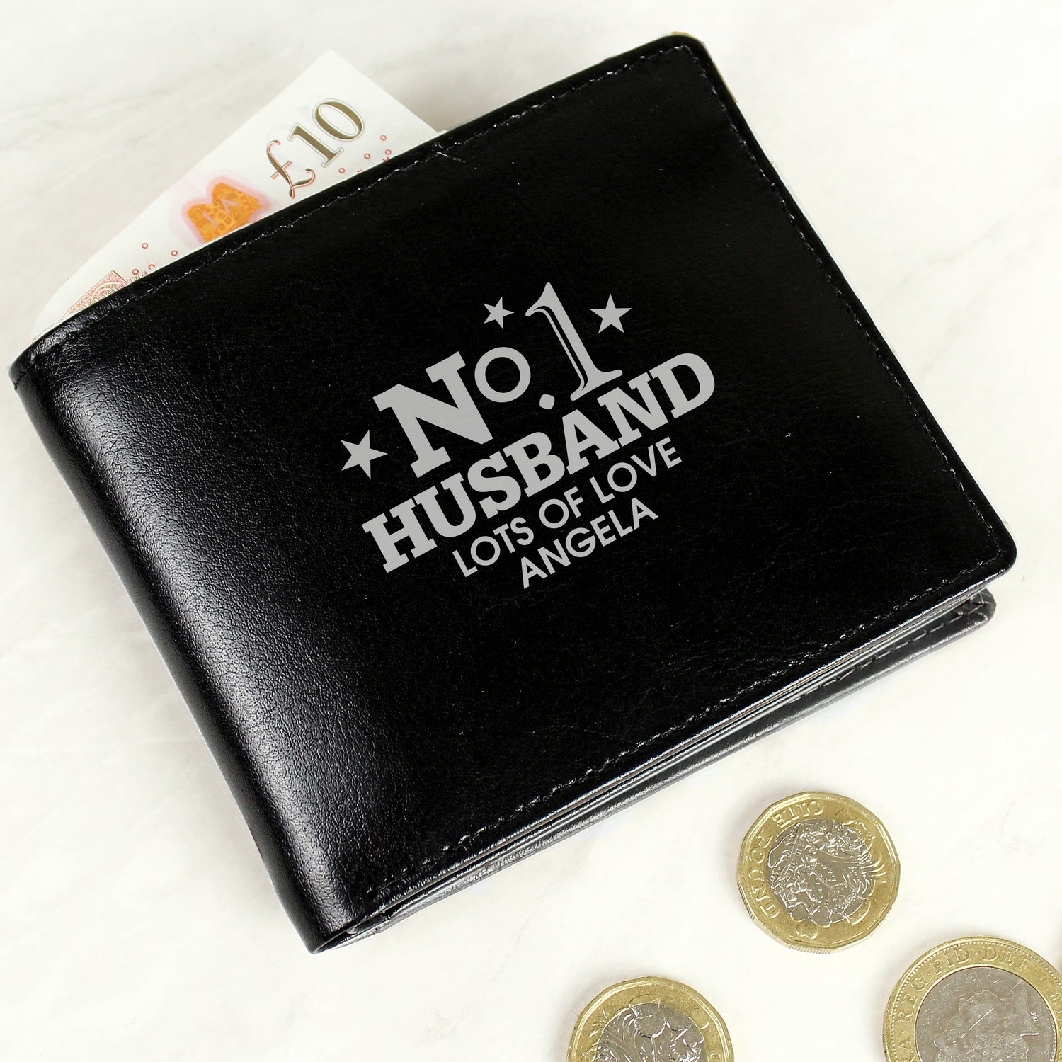 Personalised No.1 Leather Wallet - gift & personalise