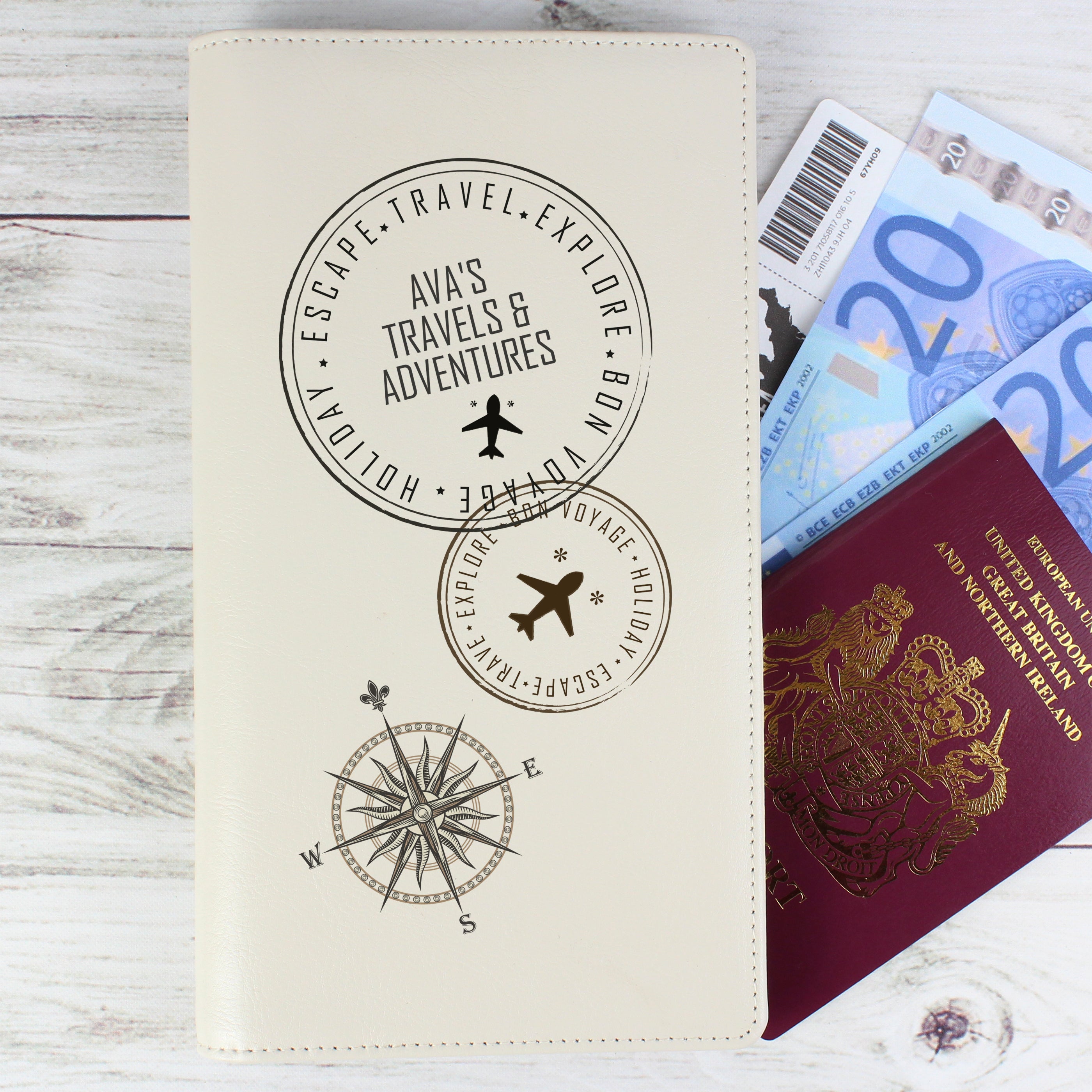 Personalised Stamp Travel Document Holder - gift & personalise