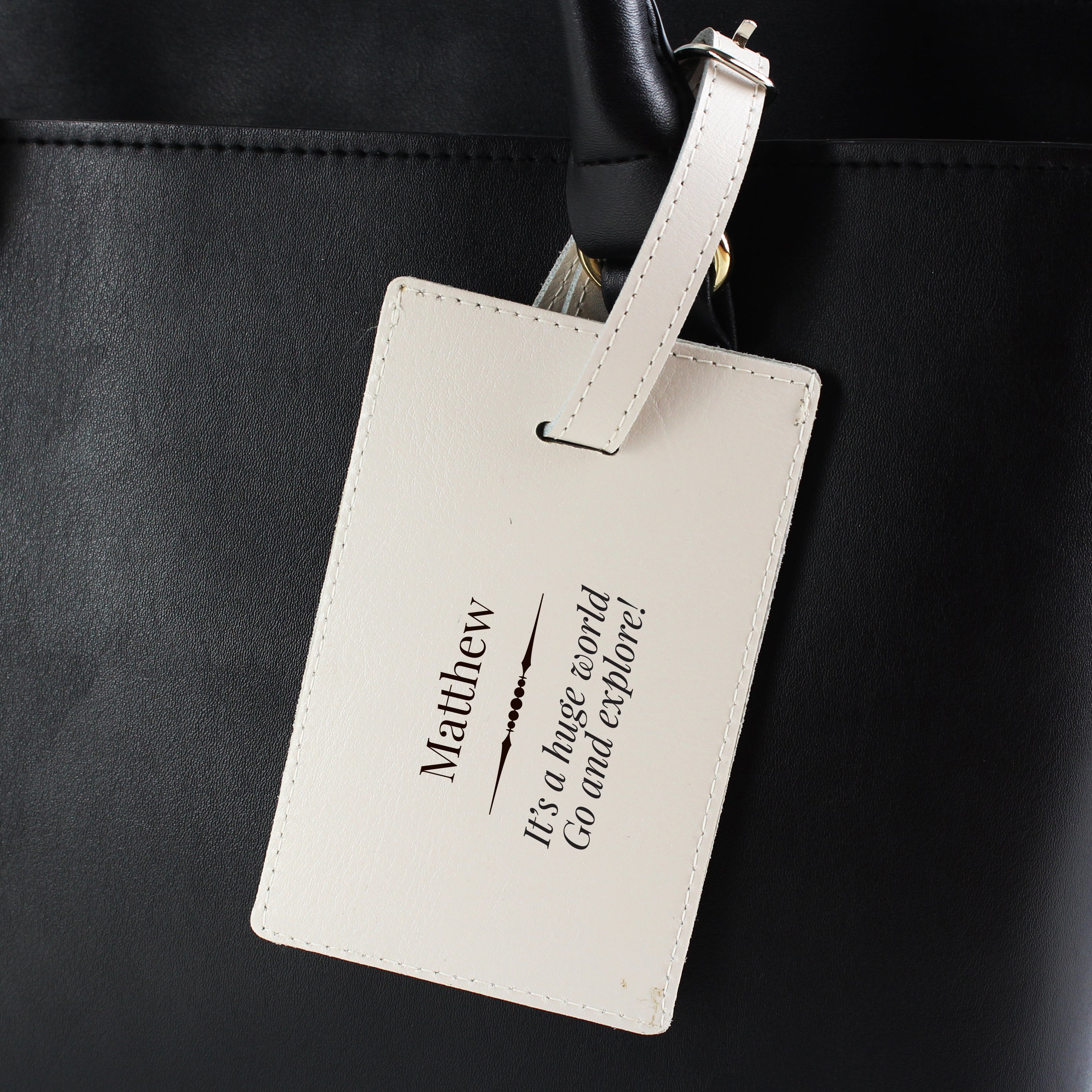 Personalised Classic Cream Luggage Tag - gift & personalise