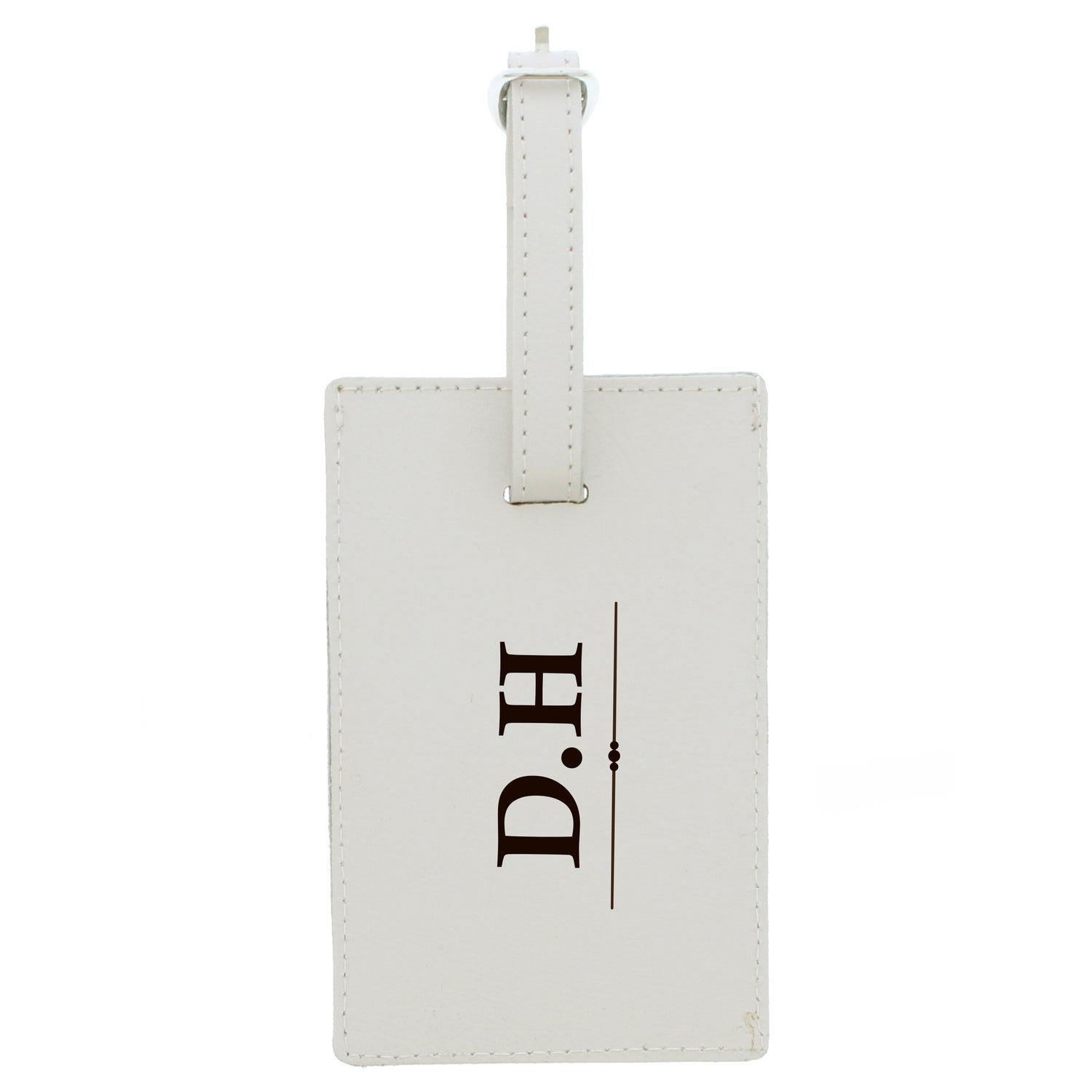 Personalised Classic Initials Cream Luggage Tag - gift & personalise