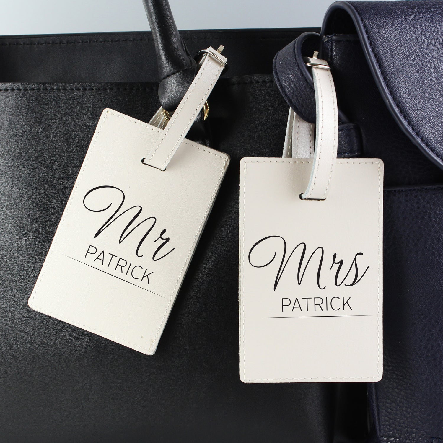 Personalised Couples Classic Cream Luggage Tags - gift & personalise