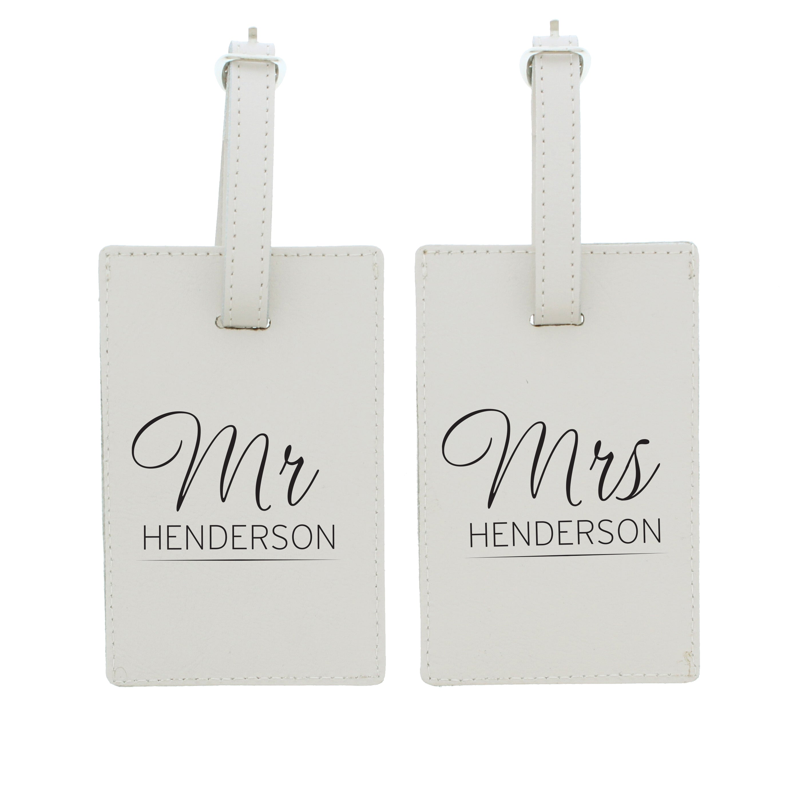 Personalised Couples Classic Cream Luggage Tags - gift & personalise