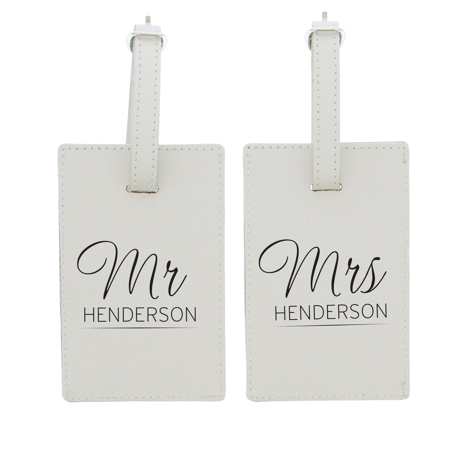 Personalised Couples Classic Cream Luggage Tags - gift & personalise