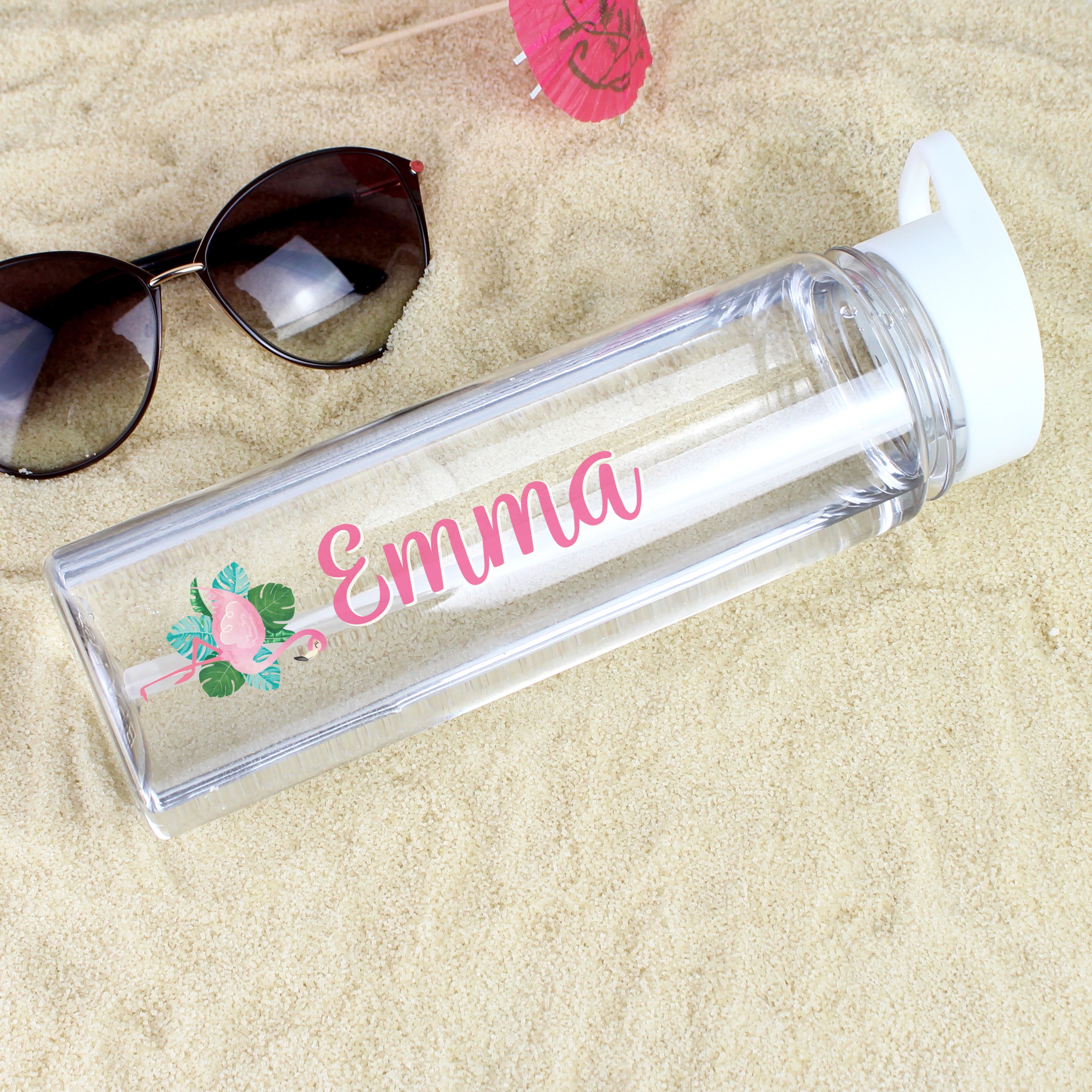 Personalised Flamingo Water Bottle - gift & personalise