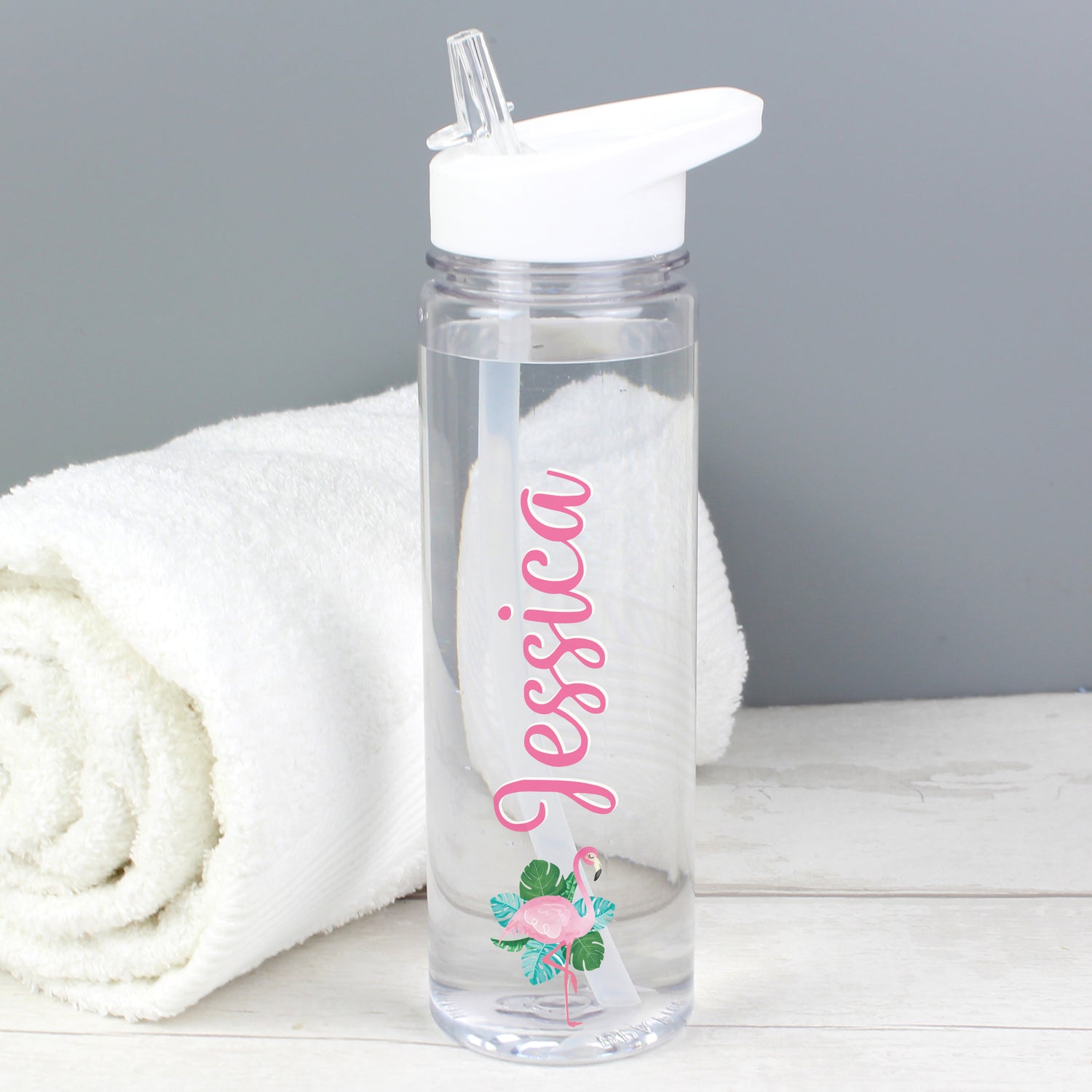 Personalised Flamingo Water Bottle - gift & personalise